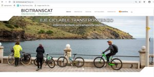 portada web Bicitranscat con bicis ESPAÑOL
