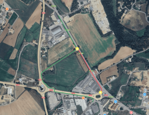 Desviament obres Cassà de la Selva