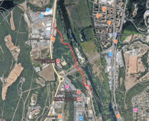 Tram afectat a Sarrià de Ter