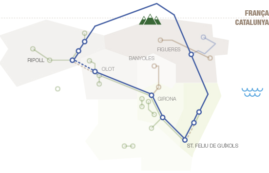 Carte géographique du le Circuit du l'Alt Empordà