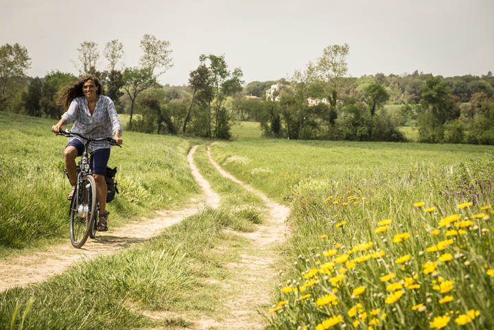 Cyclist on the Thermal Greenway