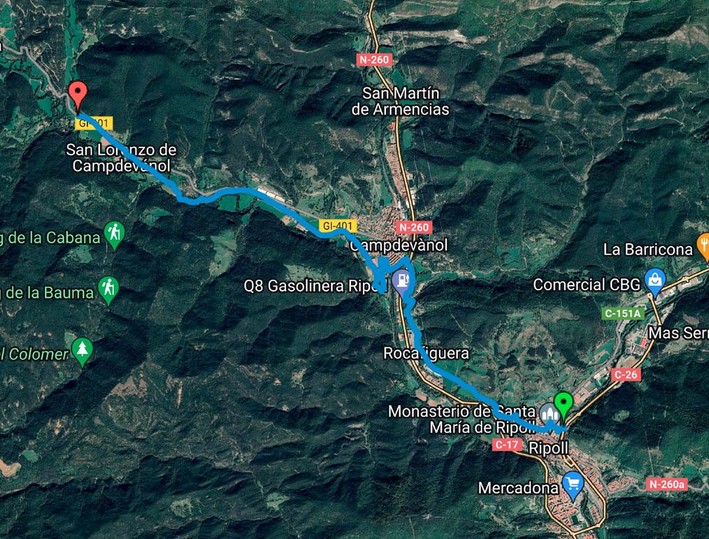 mapa ruta Camino de Trashumancia 
