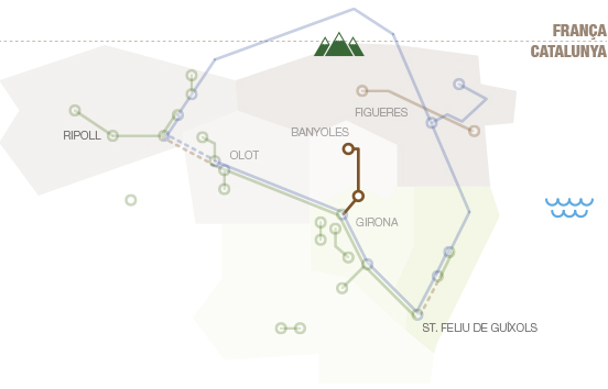 Carte géographique du le Route Girona - Sarrià de Ter