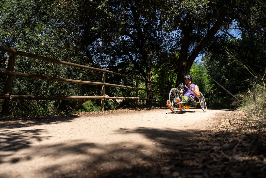 Cyclists in the Little Train Route