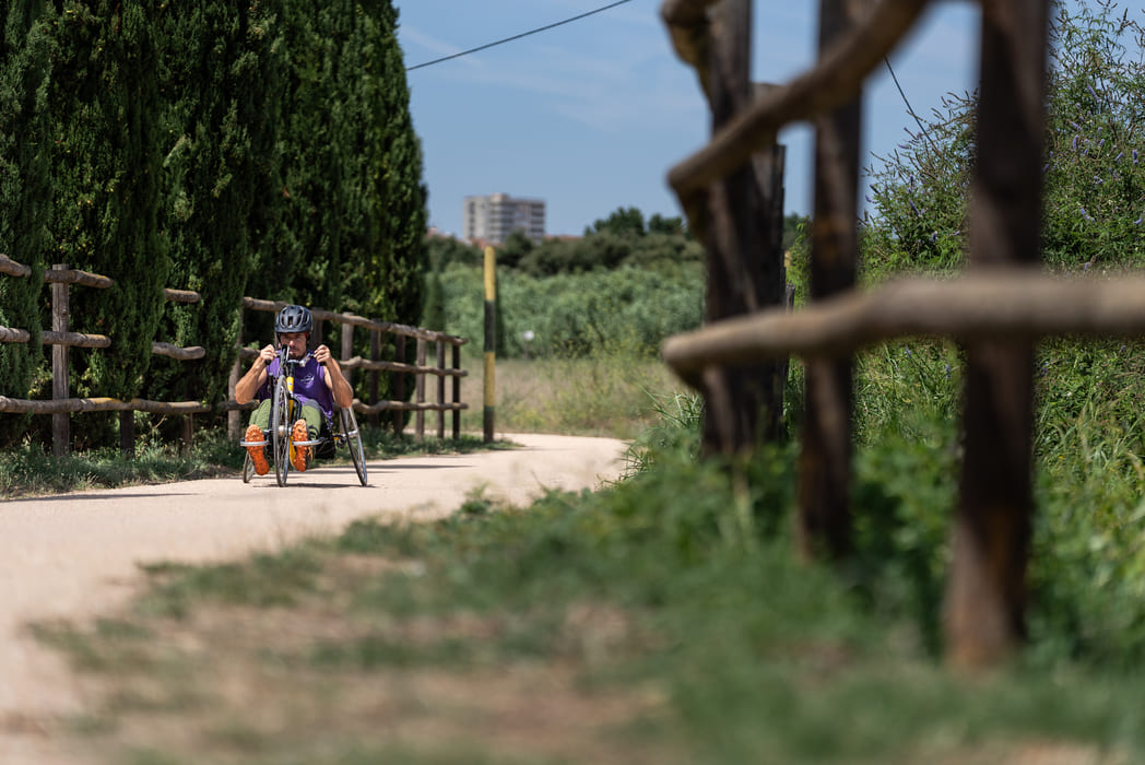 Cyclists in the Little Train Route
