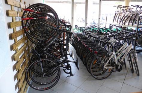 Tienda Cicloturisme.com llena de bicicletas