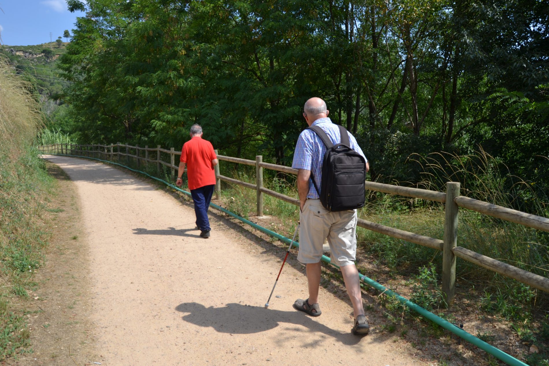 ruta accessible per a persones cegues i amb baixa visió a Girona