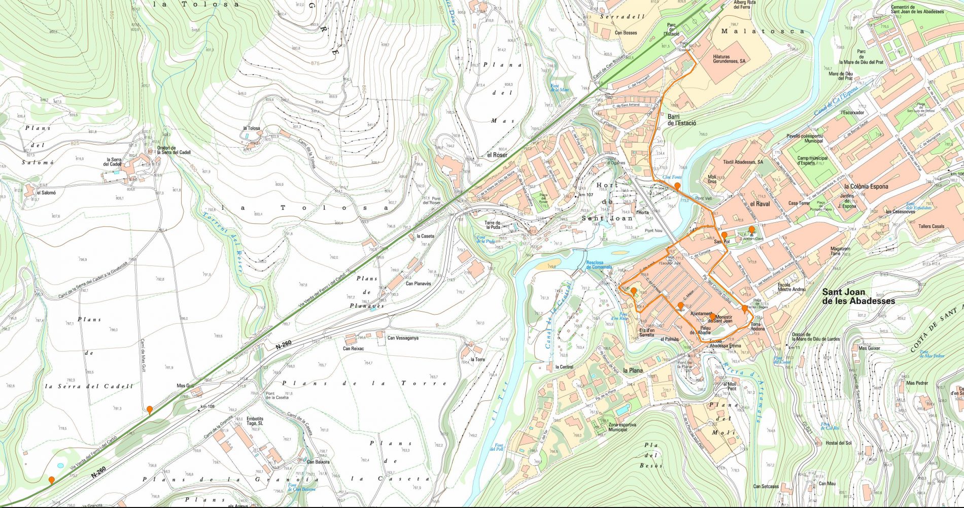 Mapa Secretos Sant Joan de les Abadesses