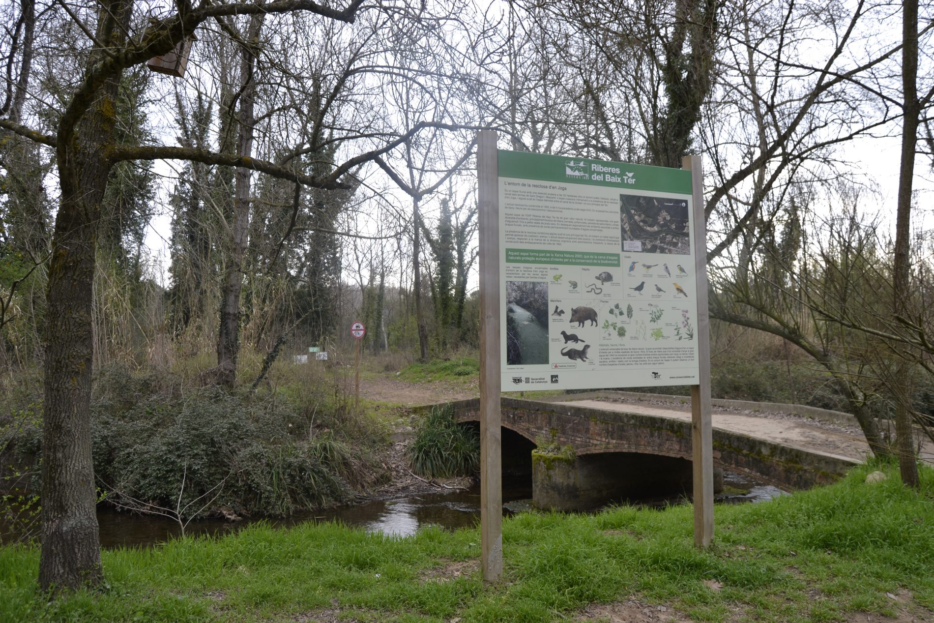 cartell informatiu de la flora i fauna de les riberes del Ter - Bescanó 