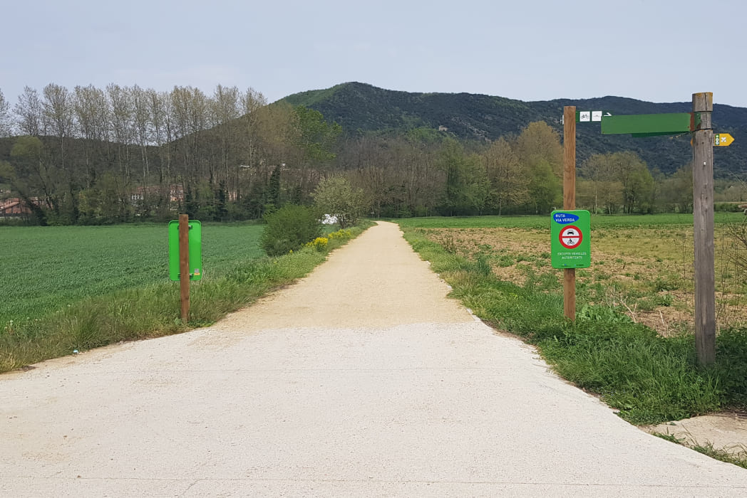 Señalización vía verde Vall d'en Bas