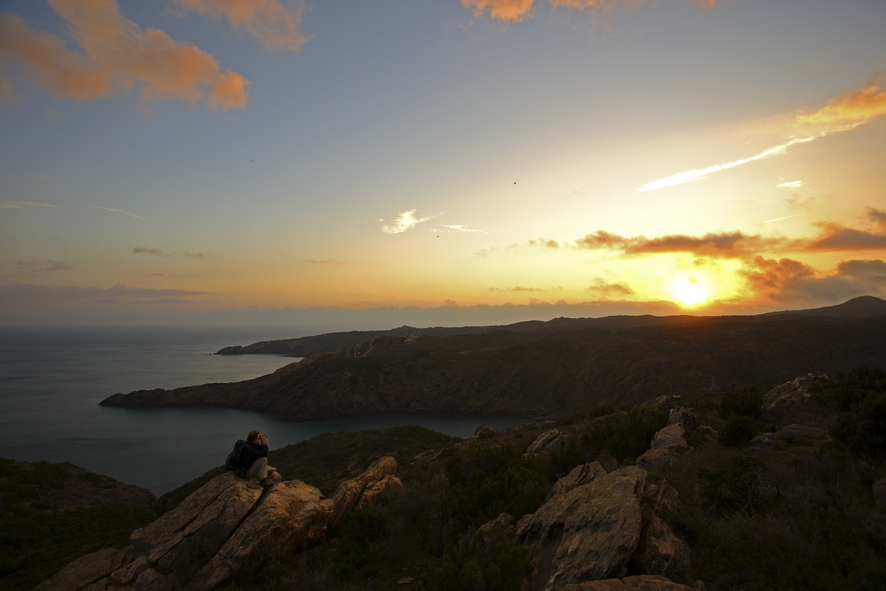 puesta de sol en el cap de creus