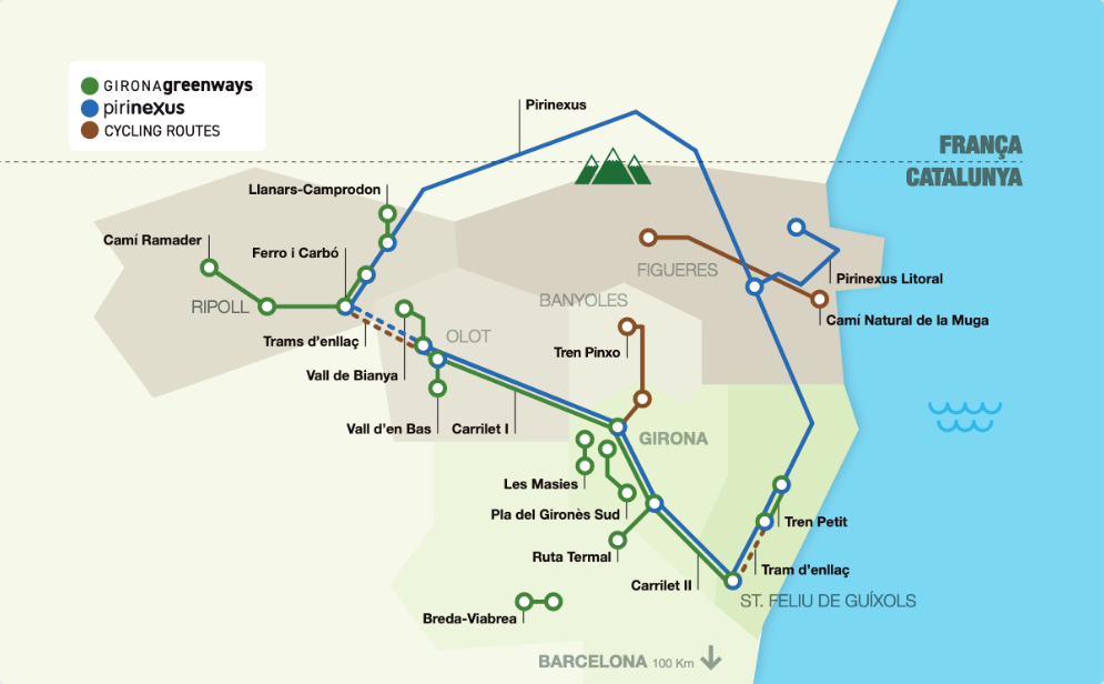 mapa rutes anglès