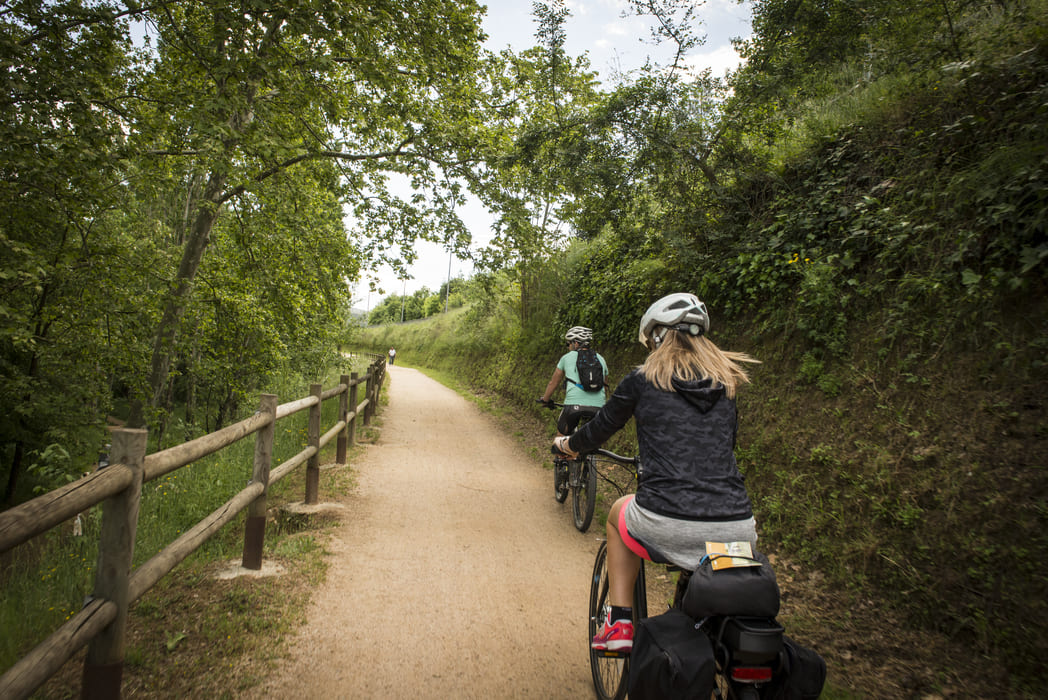 Vía verde ruta Circular Gironès Sud 20 km La Creueta