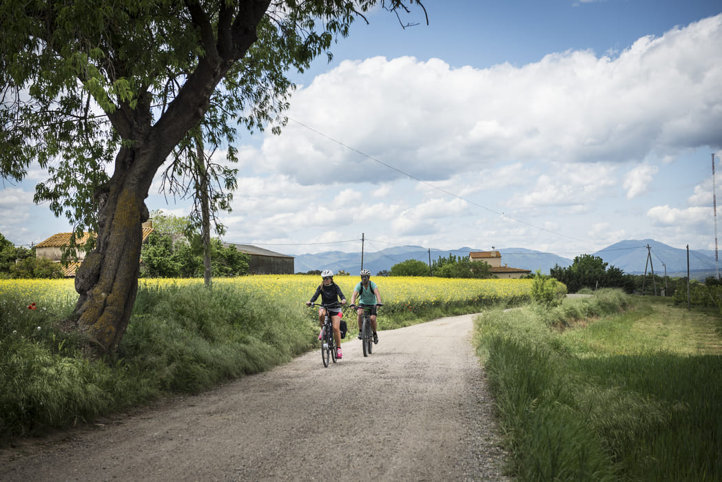 Vía verde ruta Circular Gironès Sud 20 km Girona