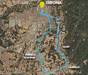 Mapa ruta circular gironès sud 20 km